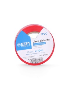 Cinta Adhesiva Aislante Roja 10m x 19mm EDM 2