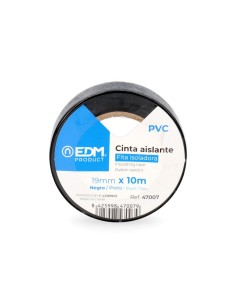 Cinta Aislante Negra 10 Metros x 19mm EDM 2