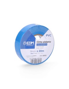 Cinta Aislante 20m x 19mm Azul Calidad Supra EDM
