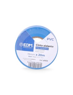 Cinta Aislante 20m x 19mm Azul Calidad Supra EDM 2