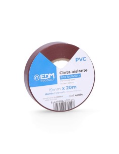 Cinta Adhesiva Aislante Marrón 20 Metros x 19mm EDM