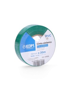 Cinta Aislante Verde 20 Metros x 19mm Calidad Supra EDM