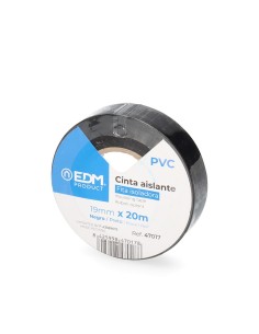 Cinta Aislante Negra 20m x 19mm Calidad Supra EDM