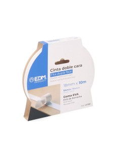 Cinta Doble Cara Goma Eva Extra Fuerte 10m X 18mm Blanco EDM