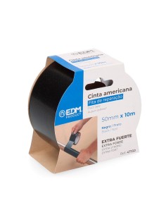 Cinta Americana Negra Adhesiva Multiuso 10m x 50mm EDM