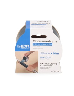 Cinta Americana Negra Adhesiva Multiuso 10m x 50mm EDM 2