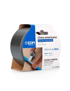 Cinta Americana Multiusos Plata Extrafuerte 10 Metros x 50mm EDM