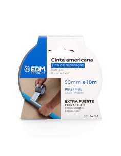 Cinta Americana Multiusos Plata Extrafuerte 10 Metros x 50mm EDM 2
