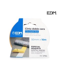 Cinta Adhesiva Doble Cara 10 Metros x 50mm Moquetas EDM 2
