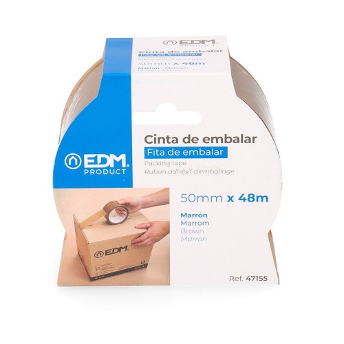 Cinta de Embalar Marrón 48 Micras 50mmx48m EDM