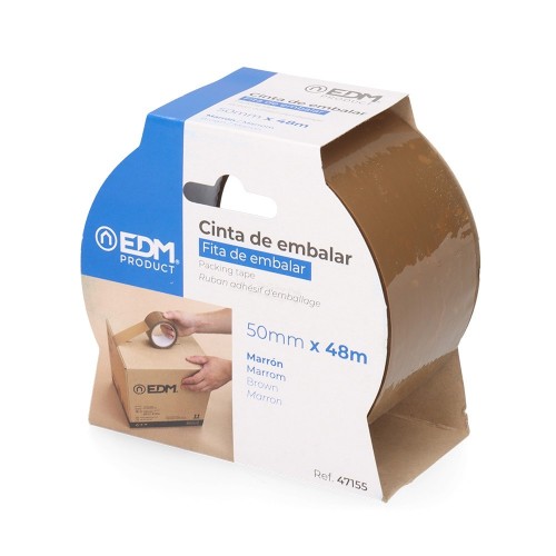 Cinta de Embalar Marrón 48 Micras 50mmx48m EDM