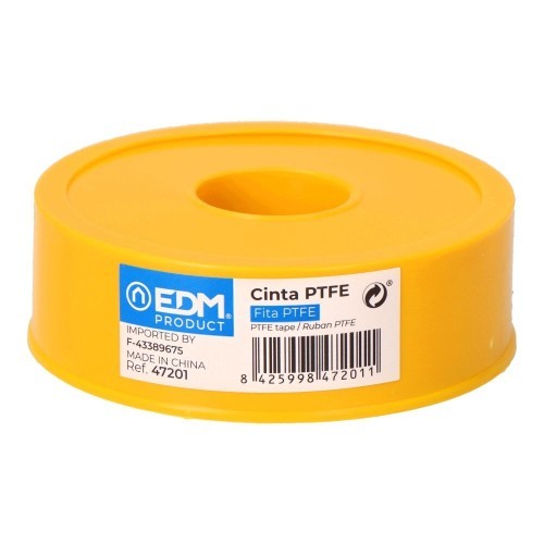 Cinta de Teflón PTFE 50mx19x0.01mm Blanco EDM Cinta de Teflón PTFE 50mx19x0.01mm Blanco EDM