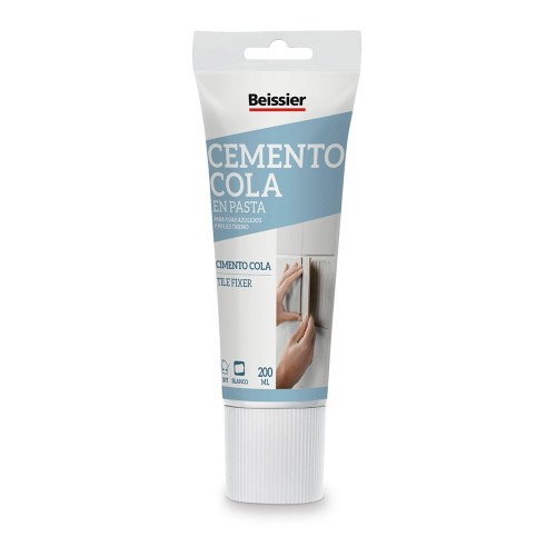 Cemento Cola Pasta 200ml Blanco Baños Cocinas Interior Beissier