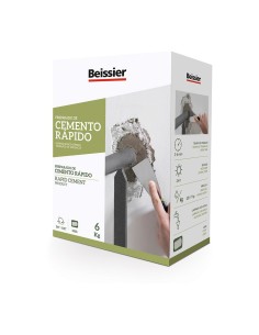 Cemento Rápido 6kg Gris Reparación Interior Exterior Impermeable