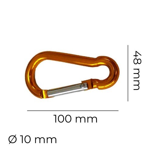 Mosquetón Aluminio 10 cm x Ø 10 mm Colores Surtidos EDM