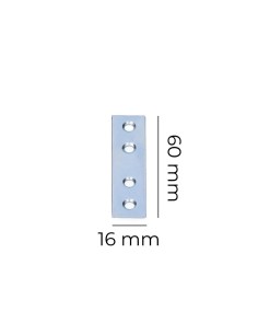 Pletina Zinc 55 x 15 x 1 mm Níquel EDM 2