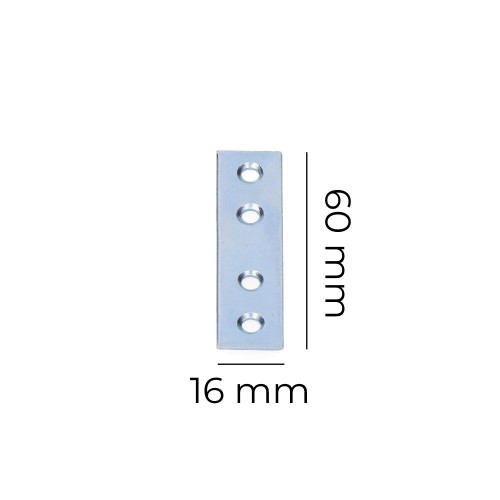Pletina Zinc 55 x 15 x 1 mm Níquel EDM
