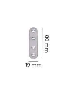 Pletina Acero Inox 80 x 19 x 2 mm EDM 2