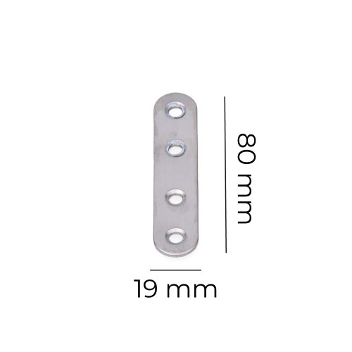 Pletina Acero Inox 80 x 19 x 2 mm EDM