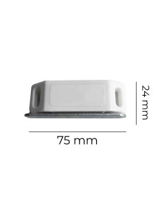Imán Puerta Armario Acero 75 x 15 x 24 mm Blanco 2 Ud EDM 2