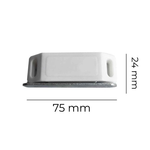Imán Puerta Armario Acero 75 x 15 x 24 mm Blanco 2 Ud EDM Imán Puerta Armario Acero 75 x 15 x 24 mm Blanco 2 Ud EDM