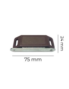Imán Puerta Armario Acero 75 x 15 x 24 mm Marrón 2 Ud EDM 2