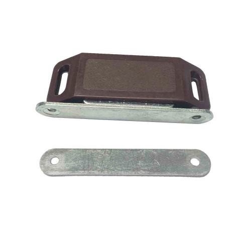 Imán Puerta Armario Acero 45 x 15 x 17 mm Marrón 2 Ud EDM