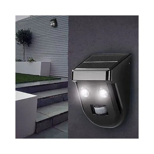Aplique LED solar negro sensor 16CM 6W - 4