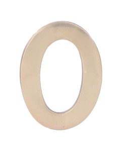 Número 0 Latón Pulido 10 cm Fijación Invisible Oro Viejo EDM