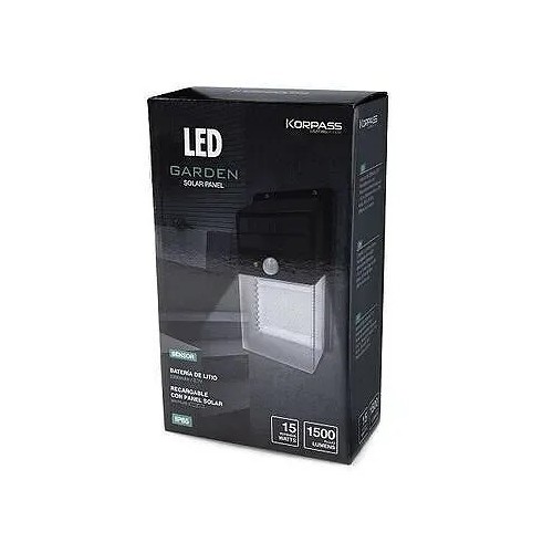 Aplique LED solar sensor vertical 15W fría - 2 Aplique LED solar sensor vertical 15W fría - 2