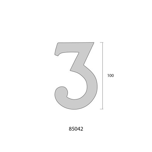 Número 0 Níquel 10 cm Fijación Invisible  Mate EDM