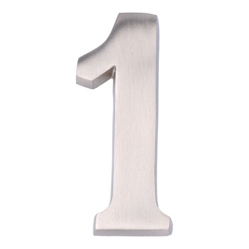 Número 1 Níquel 10 cm Fijación Invisible Mate EDM