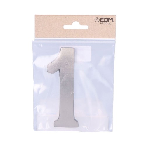 Número 1 Níquel 10 cm Fijación Invisible Mate EDM