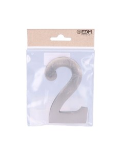 Número 2 Níquel 10 cm Fijación Invisible  Mate EDM 2