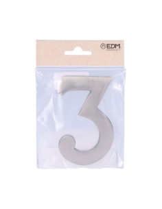 Número 3 Níquel 10 cm Fijación Invisible  Mate EDM 2