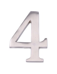 Número 4 Níquel 10 cm Fijación Invisible  Mate EDM