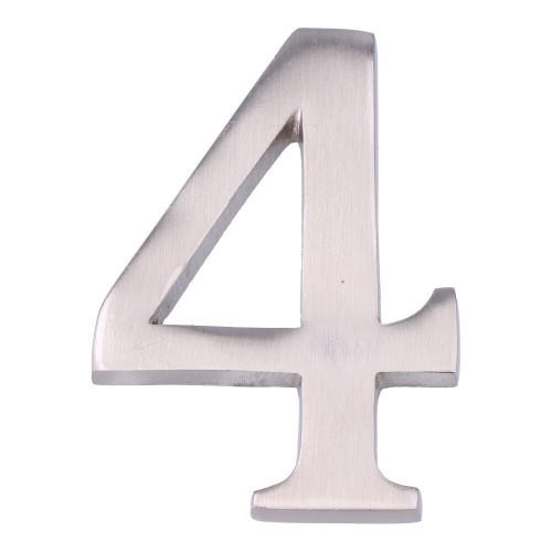 Número 4 Níquel 10 cm Fijación Invisible  Mate EDM