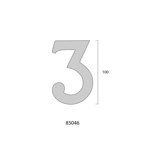 Número 4 Níquel 10 cm Fijación Invisible  Mate EDM Número 4 Níquel 10 cm Fijación Invisible  Mate EDM