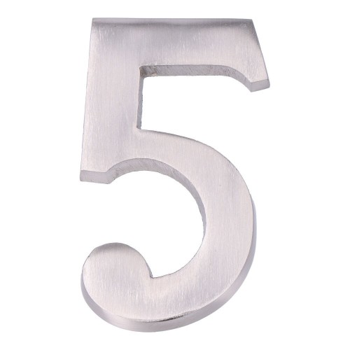 Número 5 Niquel 10 cm Fijación Invisible  Mate EDM