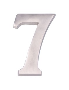 Número 7 Níquel 10 cm  Mate Fijación Invisible EDM