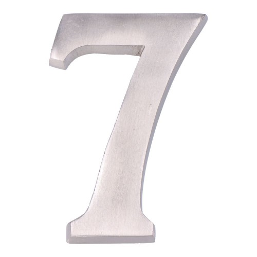 Número 7 Níquel 10 cm  Mate Fijación Invisible EDM