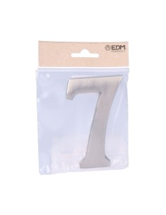 Número 7 Níquel 10 cm  Mate Fijación Invisible EDM 2