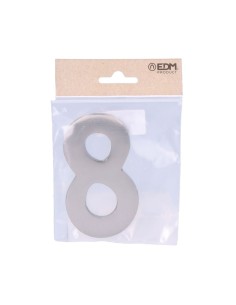 Número 8 Níquel 10 cm Fijación Invisible  Mate EDM 2