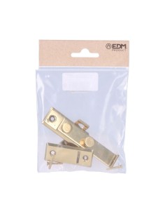 Pestillo Latón Pulido 8 cm Reversible Dorado EDM 2