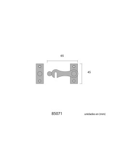 Pestillo Hierro Cromado 6 cm Izquierda Cromado EDM 2