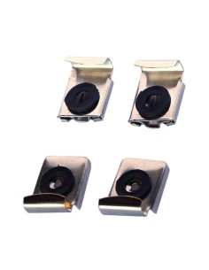 Grapas Acero Inoxidable Regulable Cromado Espejos Luna EDM