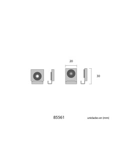 Grapas Acero Inoxidable Regulable Cromado Espejos Luna EDM 2