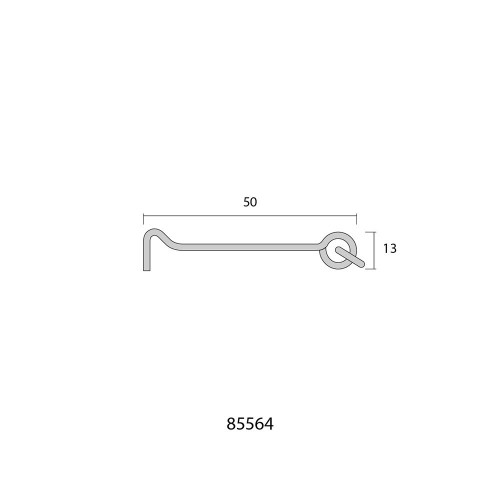Aldabilla Hembrilla Hierro Zincado 50 mm Zincado EDM