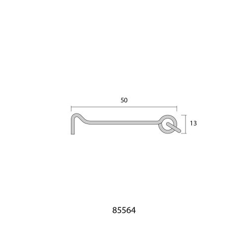 Aldabilla Hembrilla Hierro Zincado 50 mm Zincado EDM