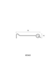 Aldabilla Hierro Zincado 75 mm Hembrilla Zincado EDM 2
